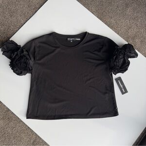 NWT KARL LAGERFELD PARIS
Women's 3D Floral-Sleeve Top , size L